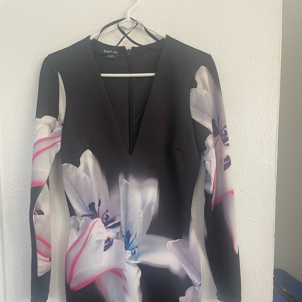 Black Flower Dress - image 1